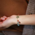 Buddha Stones Natural Hetian Jade Red Agate Peace Buckle Lucky Fortune Bracelet Bracelet BS 5
