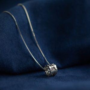 Buddha Stones 925 Sterling Silver Tibetan Om Mani Padme Hum Engraved Love Focus Necklace Pendant Necklaces & Pendants BS Om Mani Padme Hum&55cm Chain