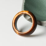 Buddha Stones Tiger Eye Stone Strength Protection Ring Ring BS 16-18mm