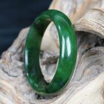 Buddha Stones Natural Hetian Cyan Jade Happiness Success Bracelet Bangle Bracelet Bangle BS 1
