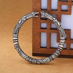 Buddha Stones Dragon Head Carved Luck Bracelet Bangle Bracelet BS Dragon