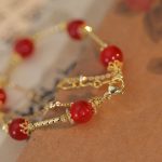Buddha Stones Red Agate Fu Character Charm Self-acceptance Bracelet Bracelet BS 6