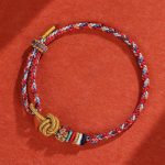 Buddha Stones Handmade Dunhuang Colorful Rope Protection Braid String Bracelet Bracelet BS Blue Colorful Rope(Wrist Circumference 14-19cm)
