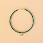 Buddha Stones Natural Malachite Elephant Anti-Anxiety Charm Bracelet Bracelet BS Buckle 17cm