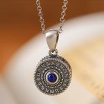 Buddha Stones 925 Sterling Silver Om Mani Padme Hum Lazurite Love Peace Necklace Pendant Necklaces & Pendants BS 1
