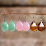 Buddha Stones Natural Aventurine Dangle Healing Drop Earrings Earrings BS 4