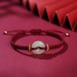 Buddha Stones Peace Buckle Jade Abundance Braided Bracelet Bracelet BS 3