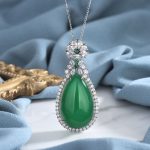 Buddha Stones Cyan Jade Harmony Necklace Necklaces & Pendants BS main