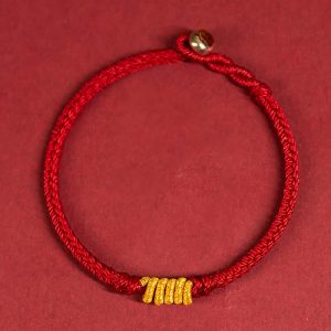 Buddha Stones Handcrafted King Kong Knot Luck Protection Braid Rope Bracelet Bracelet BS Red 19cm for Weight Range (90-100 kg)
