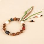 Buddha Stones Lightning Strike Wood Bodhi Seed Cat Paw Claw Auspiciousness Protection Tassel Bracelet Bracelet BS 7