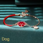 Buddha Stones 925 Sterling Silver Color-changing Chinese Zodiac Luck Protection Red String Chain Bracelet Bracelet BS Dog(Wrist Circumference 14-15cm)