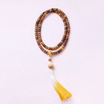 Buddha Stones 108 Mala Beads Bodhi Seed Buddha Hand Lotus Engraved Harmony Bracelet Mala Bracelet BS 6