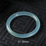 Buddha Stones Natural Jade Healing Blessing Bangle Bracelet Bracelet BS 57-58mm