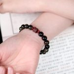 Buddha Stones Natural Gold Sheen Obsidian Rainbow Obsidian Om Mani Padme Hum Fu Character Healing Bracelet Bracelet BS 10