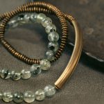 Buddha Stones Purple Phantom Red Hematoid Quartz Green Rutilated Quartz Copper Love Forgive Bracelet Bracelet BS 21