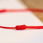Buddha Stones Four Leaf Clover Cinnabar Blessing Calm String Bracelet Anklet Bracelet BS 7