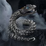 Buddha Stones Dragon Snake Handmade Amulet Protection Chain Bracelet Bracelet Bangle BS 24cm