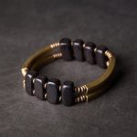 Buddha Stones Tibetan Ebony Wood Copper Balance Double Layer Bracelet Bracelet BS 8