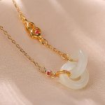 Buddha Stones 925 Sterling Silver Round Jade Luck Prosperity Necklace Chain Pendant Necklaces & Pendants BS 3