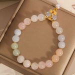 Buddha Stones Natural Morganite Confidence Butterfly Charm Bracelet Bracelet BS 3