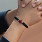 Buddha Stones 925 Sterling Silver Natural Cinnabar Bead Calm Handmade Braided String Bracelet Bracelet BS 10