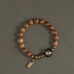 Buddha Stones Kuka Seed Tiger Eye Gold Sheen Obsidian Copper Wealth Luck Bracelet Bracelet BS 9