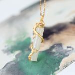 Buddha Stones Jade Dragon Phoenix Copper Protection Necklace Pendant Necklaces & Pendants BS 4