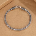 Buddha Stones Vintage Dragon Keel Braided Twisted Design Wealth Buckle Bracelet Bracelet BS 3