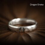Buddha Stones 925 Sterling Silver Chinese Zodiac Natal Buddha Blessing Couple Ring Rings BS Dragon/Snake Women