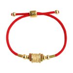 Buddha Stones 999 Sterling Silver Om Mani Padme Hum Luck Red String Bracelet Bracelet BS 10