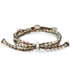 Buddha Stones 925 Sterling Silver Swastika Wheat Pattern Handmade Luck Bracelet Bracelet BS 3