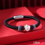 Buddha Stones 999 Sterling Silver 12 Constellations of the Zodiac Blessing Handmade String Bracelet Bracelet BS Libra