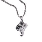 Buddha Stones Ganesh Ganpati Elephant Titanium Steel Protection Pendant Necklace Necklaces & Pendants BS 4