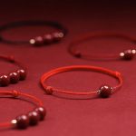 Buddha Stones Natural Lucky Cinnabar Bead Blessing String Bracelet Anklet Bracelet BS 23