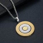 Buddha Stones Chinese Zodiac Nine Palaces Eight Diagrams Bagua Amulet Harmony Necklace Rotatable Pendant Necklaces & Pendants BS 5