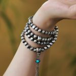 Buddha Stones 108 Mala Beads 925 Sterling Silver Red Agate Turquoise Confidence Charm Bracelet Mala Bracelet BS 10