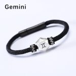 Buddha Stones 999 Sterling Silver 12 Constellations of the Zodiac Protection Handmade String Bracelet Bracelet BS Gemini 19CM