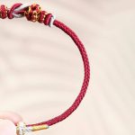 Buddha Stones Handmade Peach Blossom Knot Eight Thread Peace Knot Luck Protection Bracelet Bracelet BS 10