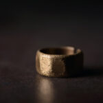 Buddha Stones Tibetan Simple Design Copper Brass Frosted Wealth Ring Ring BS 15