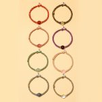 Buddha Stones Handmade Red Agate Amethyst Golden Rutilated Quartz Pink Crystal Bead Calm Braided Bracelet Bracelet BS 35