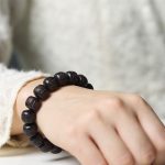 Buddha Stones Tibet Ebony Wood Om Mani Padme Hum Engraved Balance Bracelet Bracelet BS 8