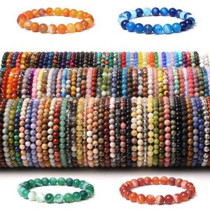 Natural Agate Stone Crystal Balance Beaded Bracelet Bracelet BS main
