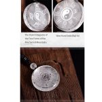 Buddha Stones Taoism Five Sacred Mountains Yin Yang Symbol Liuli Crystal Balance Necklace Pendant Key Chain Necklaces & Pendants BS 6