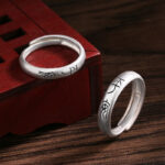 Buddha Stones Peace And Joy Copper Luck Wealth Ring Ring BS 5mm Peace