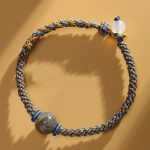 Buddha Stones Handmade Red Agate Amethyst Golden Rutilated Quartz Pink Crystal Bead Calm Braided Bracelet Bracelet BS Moonstone(Wrist Circumference 14-17cm)