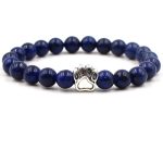Indian Agate Green Agate Dog Paw Positive Calm Bracelet Bracelet BS Lazurite (Balance ♥ Serenity)