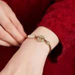 Buddhastoneshop Natural Hetian Jade Pearl Peace Buckle Luck Bracelet