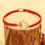 Buddha Stones Tibetan Handmade Lotus Koi Fish Lucky Red String Bracelet Bracelet BS 3