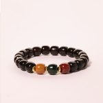 Buddha Stones Ebony Wood Rosewood Peace Balance Bracelet Bracelet BS Ebony Wood(Wrist Circumference 14-17cm)