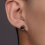Buddha Stones 925 Sterling Silver Natural Amber Dragon Success Protection Stud Earring Earrings BS 5